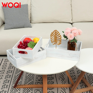 WOQI Rustic <strong>Wood</strong> Nesting <strong>Crate</strong> Set 3 <strong>Stackable</strong> Storage Farmhouse Box Container Basket <strong>Wood</strong> Crafts Wall Signs Wooden Boxes Decor - Product Image 4