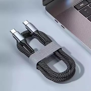 60/100W USB C C USB veri kabloları düşük fiyat naylon örgülü süper hız + hızlı mobil veri kablosu toptan tip C hızlı şarj - Product Image 5