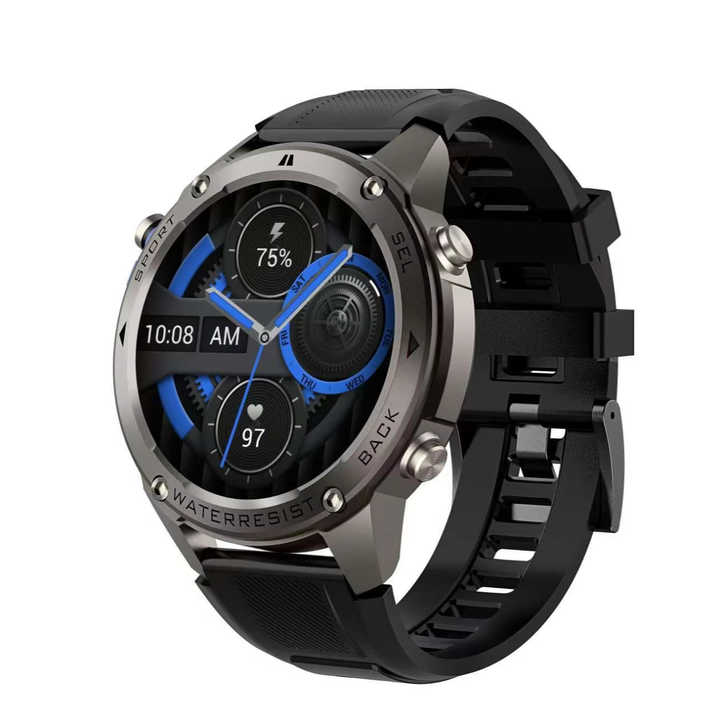 DM56 GPS Sport Smart Watch 1.43inch AMOLED Screen 5ATM Waterproof 400mAh Battery Blood Oxygen Sleep Monitoring Wearable Device
