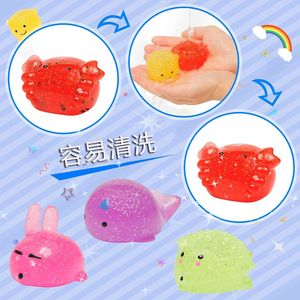 Yeni ve eğlenceli karikatür hayvan silikon Squishy TPR yumuşak kauçuk tutam ve yayın topu stres kabartma özelliği kutu paketlenmiş - Product Image 3
