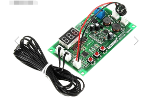 DC 12V 2 CH <strong>PWM</strong> Digital DC Motor Speed <strong>Controller</strong> Governor Fan Thermostat <strong>Temperature</strong> Control Switch NTC Sensor Buzzer