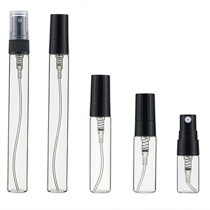 ขวดน้ำหอมแก้วใสขนาด2มล. 3มล. 56มล. 10มล. พร้อมเครื่องพ่นละอองละอองสีดำ - Product Image 1