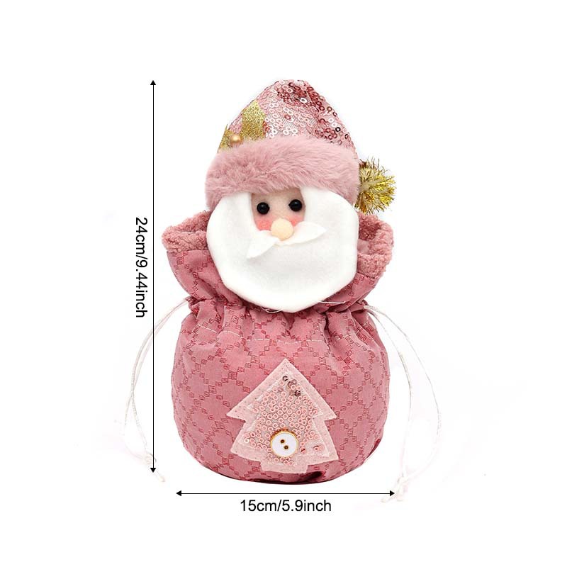 Sac pomme rose pailleté pour personnes âgées