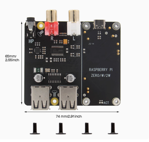 Raspberry Pi HiFi DAC HAT Shield X302 HiFi-Audio-Decoder-Karte Kompatibel mit Raspberry Pi Zero 2W Zero W-Unterstützungen - Product Image 5