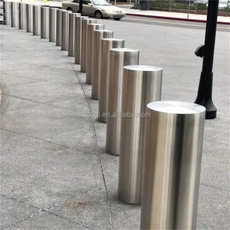 304 stainless steel Fixed Warning Security Traffic lighting Bollard