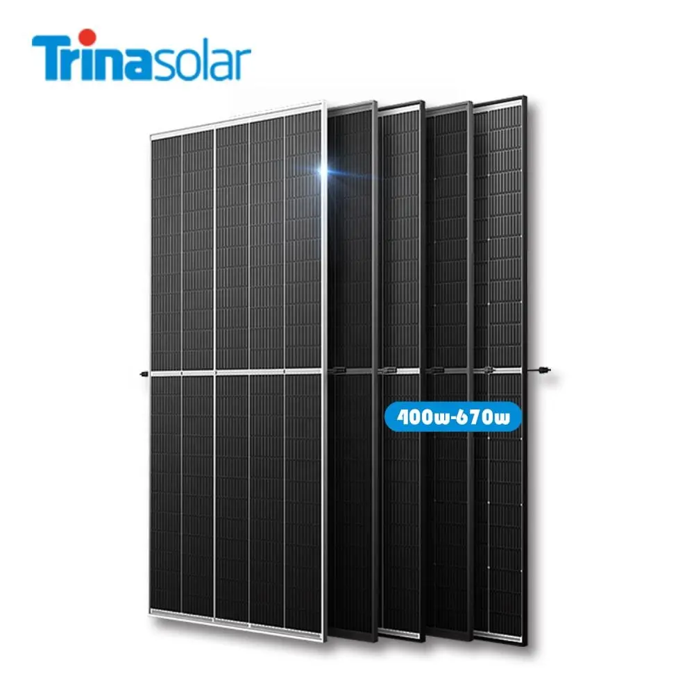 Trina painéis solares 350w 450w 550w 650w A + nível de células solares painéis solares painel solar monocristalino painéis solares