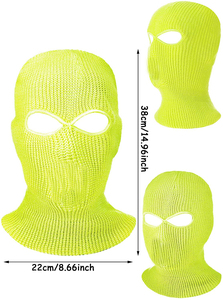 Masker Ski Wajah Penuh 2 Lubang Kustom Topi Musim Dingin Tudung Balaclava Beanie Topi Taktis - Product Image 4
