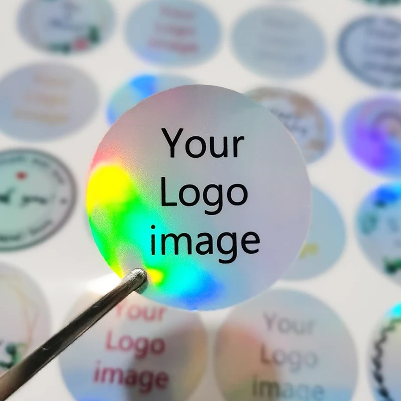 Autocollant holographique avec exemple en couleur