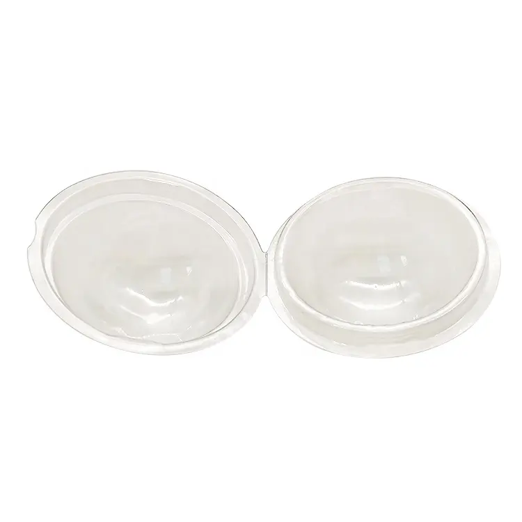 Imballaggio a conchiglia personalizzato in plastica trasparente rotonda da 7 cm