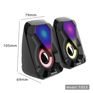 E-1046 E-1053 Professional Home Audio Sound Usb Wired Portable Mini Speaker 2.0 Channel <strong>Computer</strong> RGB Lighting Gaming Speaker - Product Image 6