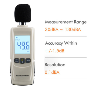 Medidor de nivel de sonido Digital, Detector de decibelios dB con retroiluminación LCD, 30-130dB, monitoreo de volumen de Audio y ruido - Product Image 3