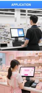 15,6 дюймов Windows/Android Touch POS терминал с ультратонким корпусом, модульная конструкция