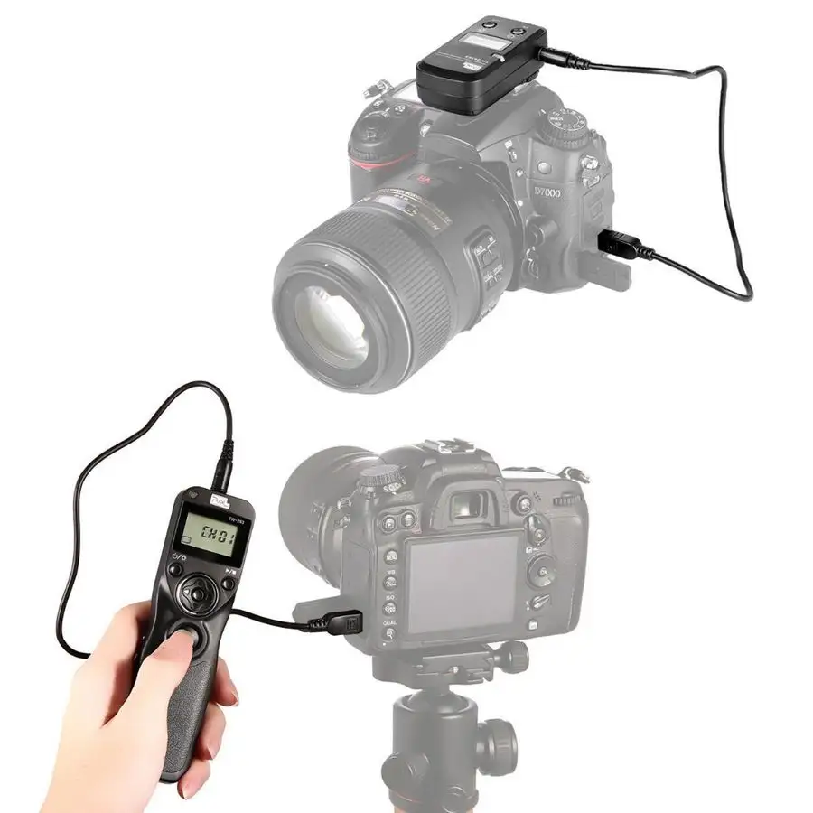 Piksel TW-283 kablosuz zamanlayıcı uzaktan kumanda soketi serbest bırakma (DC0 DC2 N3 E3 S1 S2) kablo için Canon Nikon Sony kamera için TW283