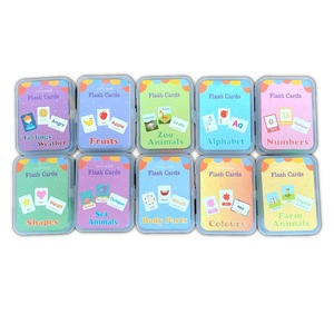 子供のアルファベット教育学習のためにラミネートされた赤ちゃんの子供たちの視力ワードフォニクスメモリフラッシュカード - Product Image 1