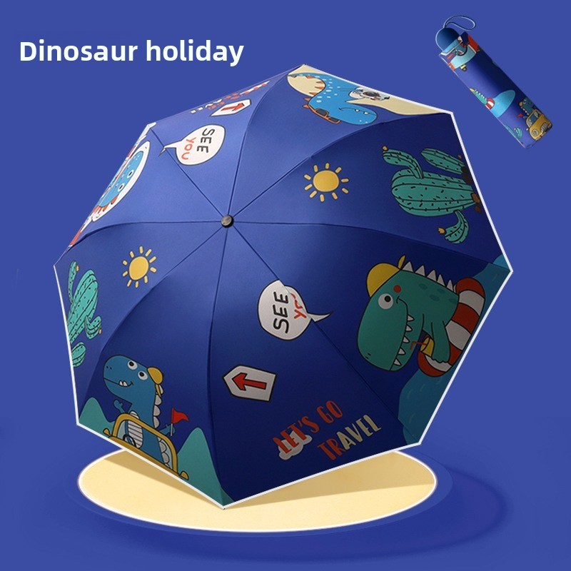 Vacances dinosaures bleu