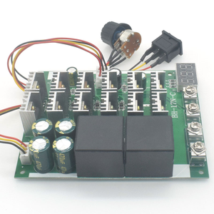 DC 10V-55V 60A DC Motor de cepillo Controlador de velocidad Gobernador Interruptor inverso bidireccional PWM Motor Controlador de velocidad 12V 24V Gobernador - Product Image 1