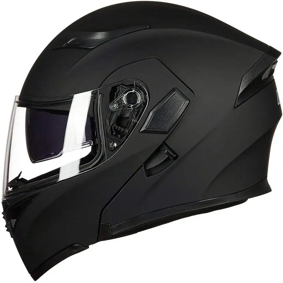 Capacete de segurança da motocicleta Capacete Windproof Dual Visor Flip up Modular Full Face Capacete DOT 6 Cores Modelo 902