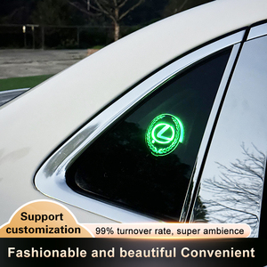 หน้าต่างสามเหลี่ยมแสงโดยรอบรถสามเหลี่ยมหน้าต่างเครื่องประดับตกแต่ง LED โลโก้แผงโคมไฟ - Product Image 3