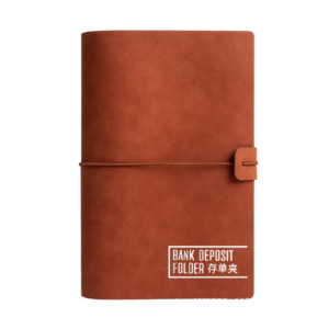 Custom Refillable 25pcs pp Pocket Softcover Pu Leather <strong>Notebook</strong> Loose-leaf Bind Bank Deposit <strong>Folder</strong> Bills Change Book Budget Pla - Product Image 4