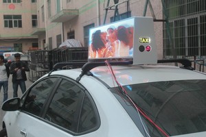 Такси верхний рекламный светодиодный модуль экран дисплея сообщения водонепроницаемый открытый программируемый прокручивающийся светодиодный дисплей на крыше автомобиля - Product Image 5