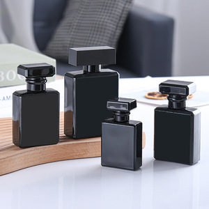 30 ml 50 ml 100 ml無料サンプル空の小さなつや消し黒ガラス香水瓶カスタムロゴ印刷付きカスタム - Product Image 1