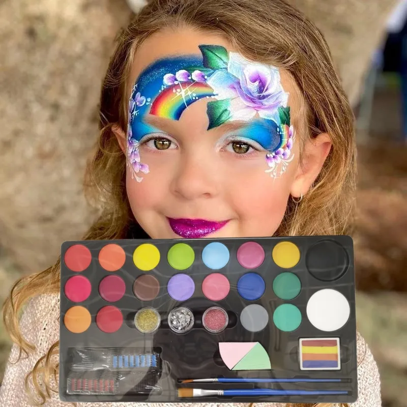 KHY One Stroke Lucky Set Maquillage professionnel Enfant Enfant Colori Beau Kit de peinture pour le visage