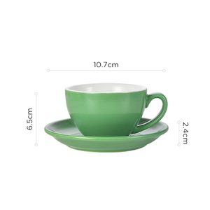 カフェ220ML用ソーサーコーヒーカップ付きホット販売クラシックカプチーノエスプレッソセラミックカップ - Product Image 6