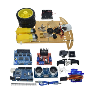 Nuovo motore di monitoraggio dell'evitamento Smart Robot Car Chassis Kit Speed Encoder Battery Box 2WD modulo ad ultrasuoni per Arduino R3 kit - Product Image 3