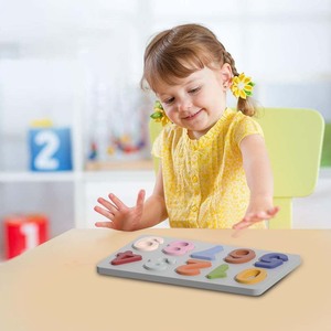 就学前の教育玩具を数える2〜4歳のインタラクティブ学習番号へのギフト食品グレードのシリコンジグソーパズル番号パズル - Product Image 3