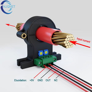 Sensor de corriente de efecto Hall Entrada de QNHCK1-21 ± 50A ± 100a ± 200A ± 300A ± 500A Salida 2,5 ± 2V PWR + 5V Transductor de corriente de núcleo dividido Hall - Product Image 2