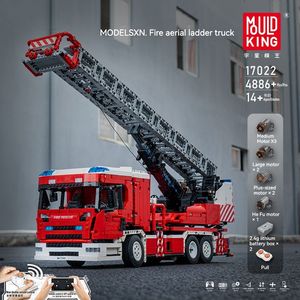 热卖模具王17022高科技玩具应用程序遥控电动消防车组装儿童积木