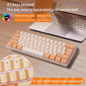 K401 Mini Wireless RGB 61-Tasten-Gaming-Tastatur USB 3.0-Schnittstelle 60% Membran-Computer tastaturen für den Desktop-Einsatz - Product Image 5