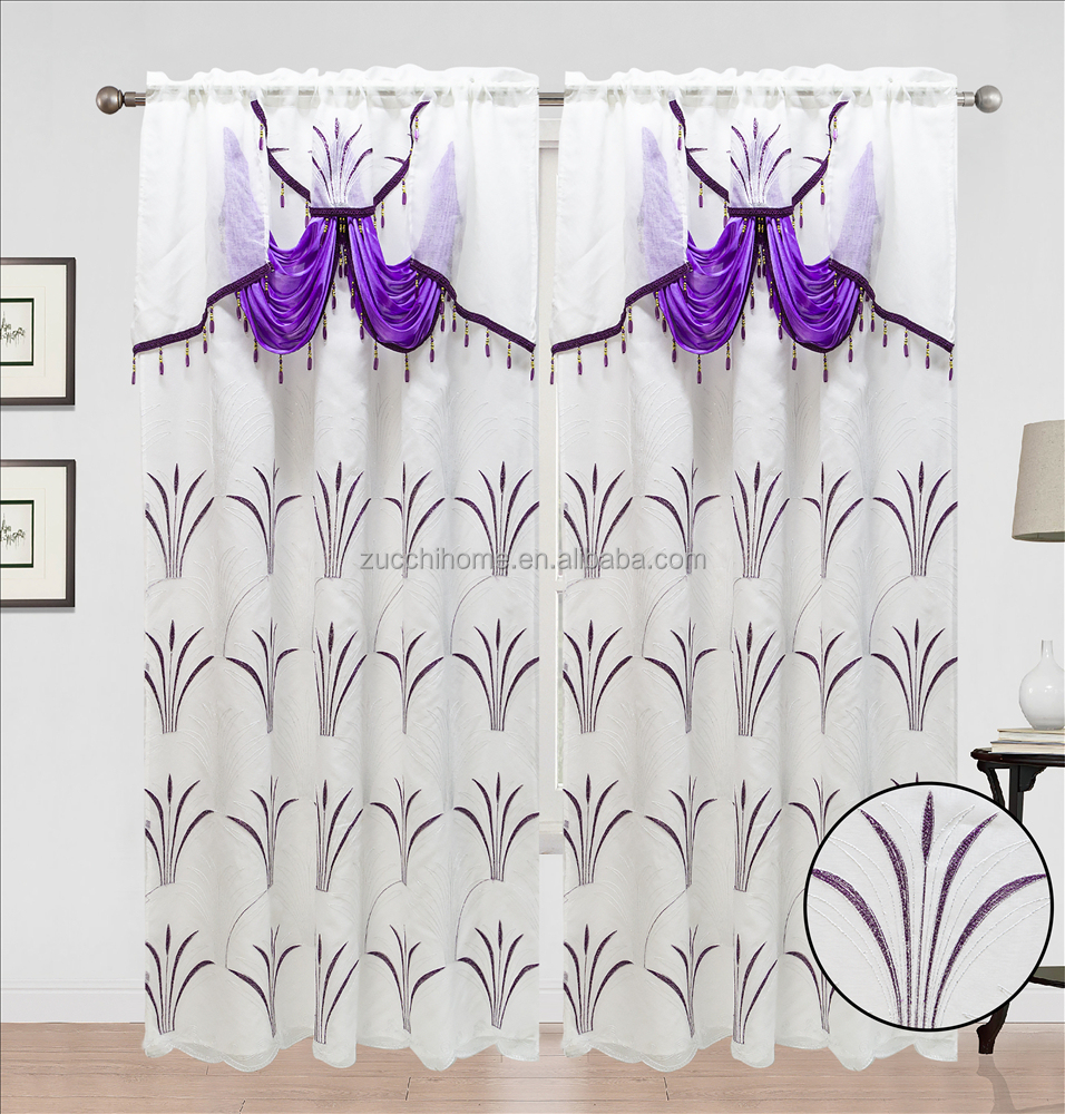 Broderie violet (2 pièces)