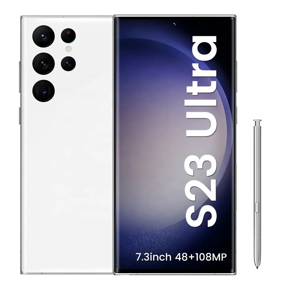 ฟรีตัวอย่างจัดส่งที่รวดเร็ว 5G Deสมาร์ทโฟนAmoled 7.3 นิ้วแบบเต็มหน้าจอแบบพกพาสมาร์ทโฟน 5Gขนาดเล็กS23 Ultra Originalโทรศัพท์มือถือ