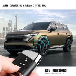 Autel Universal Smart <strong>Key</strong> AUTEL IKEYVW003AL 3 Buttons 315/433 MHz Universal Smart <strong>Key</strong> MNCF2161W for <strong>VW</strong> Keyless Go Smart <strong>Key</strong> - Product Image 5
