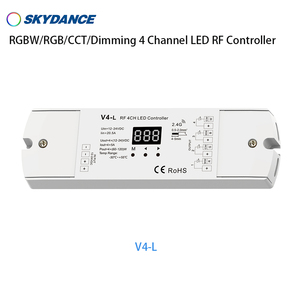 V4-L Skydance 12-48VDC 4A/Channel RGBW/RGB/CCT/oscuramento 4 canali LED RF Controller digitale Display numerico - Product Image 2