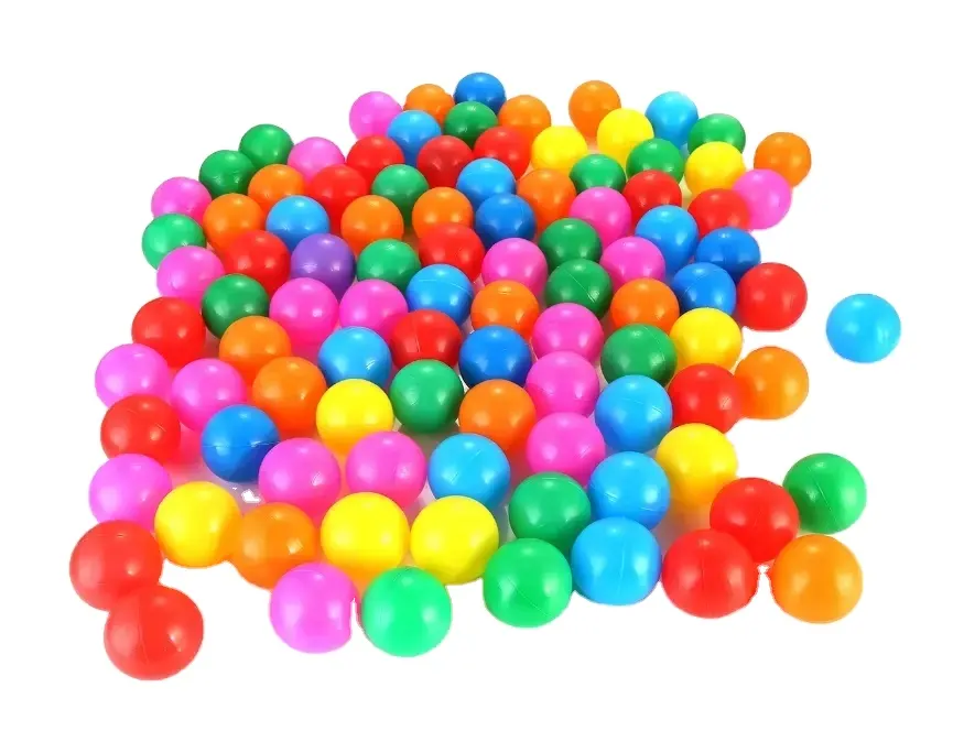 Palline da gioco morbide colorate da 3 pollici di grado commerciale a prova di schiacciamento resistente alla tenda da piscina oceanica divertimento 75mm palla di plastica pit ball
