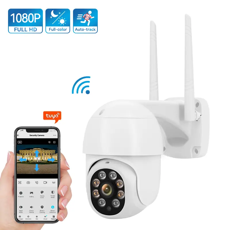 Cámara de seguridad ptz Full HD 1080P, seguimiento automático, inalámbrica, IP, detección humana, para exteriores, cctv, ptz, wifi