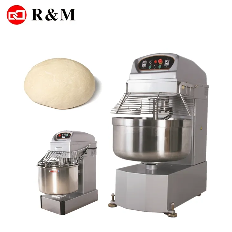 Mezclador de masa de pan industrial automático, máquina mezcladora en espiral de 25kg HS 60l, 60 litros