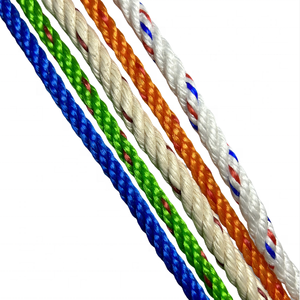 China Factory <strong>Custom</strong> Color <strong>PP</strong>/PE/Nylon/polyester 38MM 3 Strands <strong>Twisted</strong> UV Resistant Beige Polyester Rope for Ship Decoration - Product Image 3
