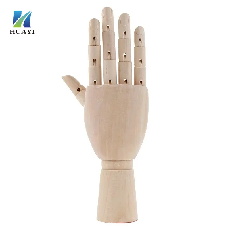 Modelo de manos de madera articuladas de 12 pulgadas para estudiantes de arte que pintan madera 3D mano cuerpo artistas modelo articulado madera articulada