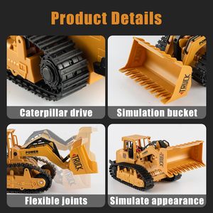 YX <strong>2</strong>.4GHz RC Bulldozer <strong>1</strong>/20 with LED Lights - Wireless Control for Boys 6-12+ 6 Channel - Product Image 4