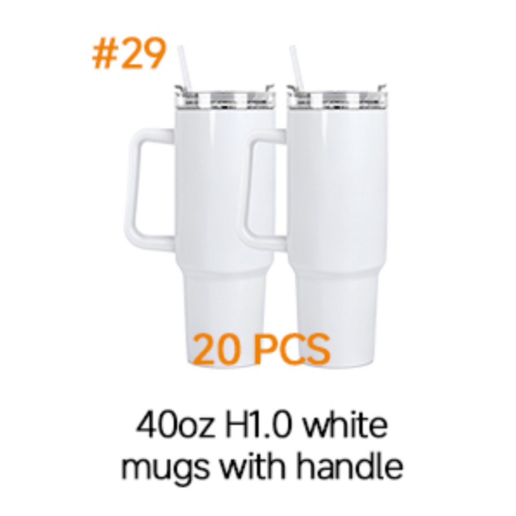 Mugs blancs 40oz H1.0 avec anse, lot de 20