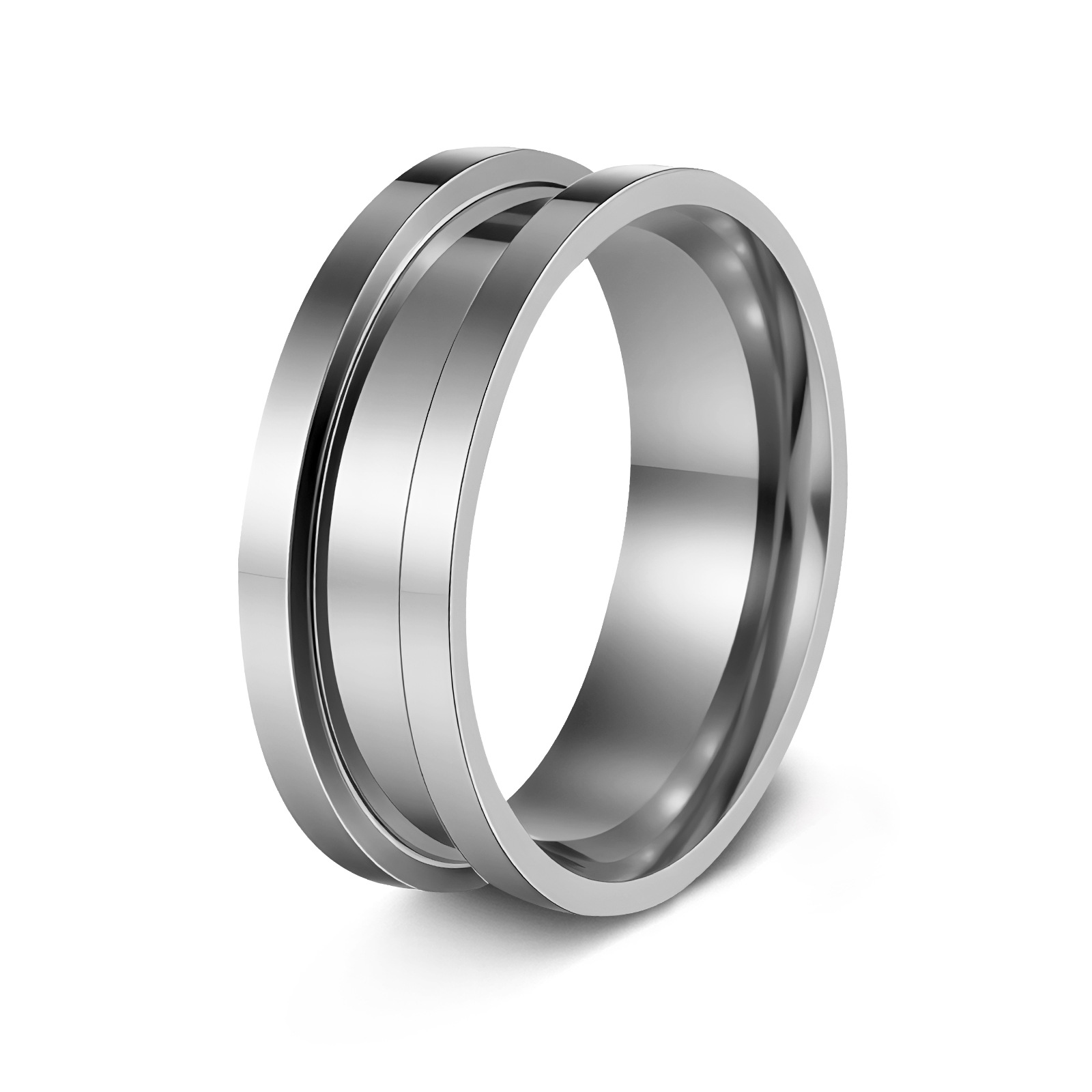 8MM Flat Edge Silver
