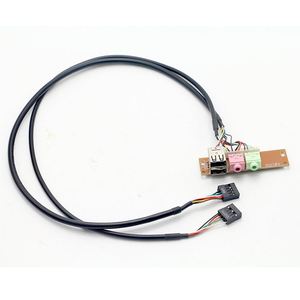 <strong>USB</strong> Front Baffle <strong>Host</strong> case Front <strong>USB</strong>+ Audio Baffle USB2.0+3.5mm Customized Wire Harness PCB Board Double Layer <strong>USB</strong> Support OEM
