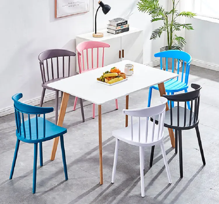 Personalizado madeira maciça estudo mesa e cadeira moderna jantar cadeira plástico pp cadeira no jantar