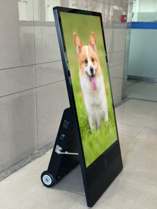 Lettore di segnaletica con display digitale da esterno Ultra-sottile mobile pieghevole alimentato a batteria e contiene software - Product Image 2