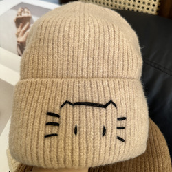 Chapeau chaton kaki