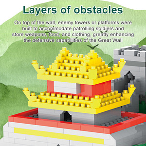 Diy Creative Plastic <strong>Building</strong> Brick Famous <strong>Buildings</strong> Mini Great Wall <strong>Building</strong> <strong>Block</strong> Set - Product Image 6
