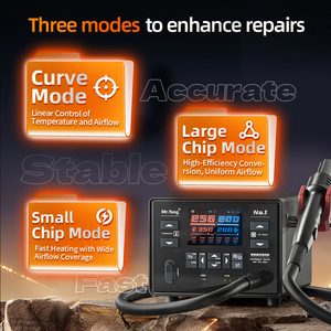 YCS NO.1 Intelligent Soldering Station curve Hot Air Gun with 4 Nozzle For Mobile Phones CPU IC BGA SMT Rework Station Tools set - Product Image 3